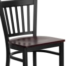 Flash Furniture XU-DG-6R6B-VRT-BAR-MAHW-GG Bar Stool w/ Metal Vertical Slat Back & Mahogany Wood Seat, Black thumbnail 7