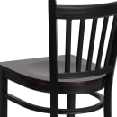 Flash Furniture XU-DG-6R6B-VRT-BAR-MAHW-GG Bar Stool w/ Metal Vertical Slat Back & Mahogany Wood Seat, Black thumbnail 8