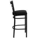 Flash Furniture XU-DG6R7BWIN-BAR-BLKV-GG Bar Stool w/ Metal Window Pane Back & Black Vinyl Seat, Black thumbnail 6