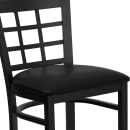 Flash Furniture XU-DG6R7BWIN-BAR-BLKV-GG Bar Stool w/ Metal Window Pane Back & Black Vinyl Seat, Black thumbnail 7