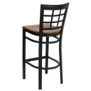 Flash Furniture XU-DG6R7BWIN-BAR-CHYW-GG Bar Stool w/ Metal Window Pane Back & Cherry Wood Seat, Black thumbnail 3