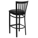 Flash Furniture XU-DG6R8BSCH-BAR-BLKV-GG Bar Stool w/ Metal Schoolhouse Back & Black Vinyl Seat, Black thumbnail 4