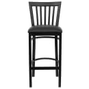 Flash Furniture XU-DG6R8BSCH-BAR-BLKV-GG Bar Stool w/ Metal Schoolhouse Back & Black Vinyl Seat, Black thumbnail 5