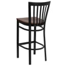 Flash Furniture XU-DG6R8BSCH-BAR-CHYW-GG Bar Stool w/ Metal Schoolhouse Back & Cherry Wood Seat, Black thumbnail 3