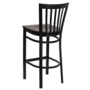 Flash Furniture XU-DG6R8BSCH-BAR-MAHW-GG Bar Stool w/ Metal Schoolhouse Back & Mahogany Wood Seat, Black thumbnail 3