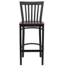 Flash Furniture XU-DG6R8BSCH-BAR-MAHW-GG Bar Stool w/ Metal Schoolhouse Back & Mahogany Wood Seat, Black thumbnail 4
