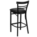 Flash Furniture XU-DG6R9BLAD-BAR-BLKV-GG Bar Stool w/ Metal Ladder Back & Black Vinyl Seat, Black thumbnail 4