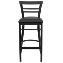 Flash Furniture XU-DG6R9BLAD-BAR-BLKV-GG Bar Stool w/ Metal Ladder Back & Black Vinyl Seat, Black thumbnail 5