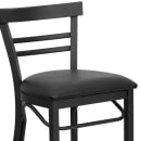 Flash Furniture XU-DG6R9BLAD-BAR-BLKV-GG Bar Stool w/ Metal Ladder Back & Black Vinyl Seat, Black thumbnail 7