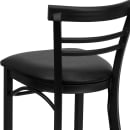 Flash Furniture XU-DG6R9BLAD-BAR-BLKV-GG Bar Stool w/ Metal Ladder Back & Black Vinyl Seat, Black thumbnail 8