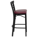 Flash Furniture XU-DG6R9BLAD-BAR-BURV-GG Bar Stool w/ Metal Ladder Back & Burgundy Vinyl Seat, Black thumbnail 2