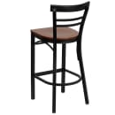 Flash Furniture XU-DG6R9BLAD-BAR-CHYW-GG Bar Stool w/ Metal Ladder Back & Cherry Wood Seat, Black thumbnail 3