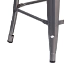 Flash Furniture XU-DG-TP0004-24-WD-GG Backless Bar Stool w/ Wood Seat, Silver thumbnail 2