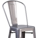 Flash Furniture XU-DG-TP001B-30-GG Bar Stool w/ Curved Back & Metal Seat, Silver thumbnail 7