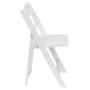 Flash Furniture XF-2901-WH-WOOD-GG Folding Chair w/ White Vinyl Back & Seat - Beechwood Frame, White thumbnail 3