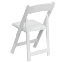 Flash Furniture XF-2901-WH-WOOD-GG Folding Chair w/ White Vinyl Back & Seat - Beechwood Frame, White thumbnail 4