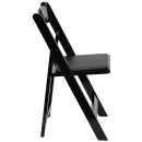 Flash Furniture XF-2902-BK-WOOD-GG Folding Chair w/ Black Vinyl Back & Seat - Beechwood Frame, Black thumbnail 3