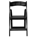 Flash Furniture XF-2902-BK-WOOD-GG Folding Chair w/ Black Vinyl Back & Seat - Beechwood Frame, Black thumbnail 5