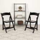 Flash Furniture XF-2902-BK-WOOD-GG Folding Chair w/ Black Vinyl Back & Seat - Beechwood Frame, Black thumbnail 9