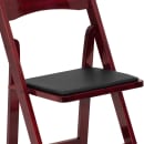 Flash Furniture XF-2903-MAH-WOOD-GG Folding Chair w/ Black Vinyl Back & Seat - Beechwood Frame, Mahogany thumbnail 7