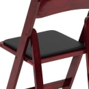 Flash Furniture XF-2903-MAH-WOOD-GG Folding Chair w/ Black Vinyl Back & Seat - Beechwood Frame, Mahogany thumbnail 8
