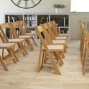 Flash Furniture XF-2903-NAT-WOOD-GG Folding Chair w/ Beige Vinyl Back & Seat - Beechwood Frame, Natural Finish thumbnail 11