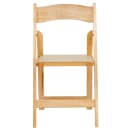 Flash Furniture XF-2903-NAT-WOOD-GG Folding Chair w/ Beige Vinyl Back & Seat - Beechwood Frame, Natural Finish thumbnail 5