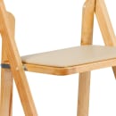 Flash Furniture XF-2903-NAT-WOOD-GG Folding Chair w/ Beige Vinyl Back & Seat - Beechwood Frame, Natural Finish thumbnail 7