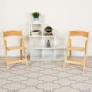 Flash Furniture XF-2903-NAT-WOOD-GG Folding Chair w/ Beige Vinyl Back & Seat - Beechwood Frame, Natural Finish thumbnail 9