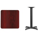 Flash Furniture XU-MAHTB-2424-T2222-GG 24" Square Dining Height Table w/ Mahogany Laminate Top - Cast Iron Base thumbnail 2