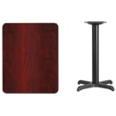Flash Furniture XU-MAHTB-2430-T2222-GG Rectangular Dining Height Table w/ Mahogany Laminate Top - 30"W x 24"D, Cast Iron Base thumbnail 2