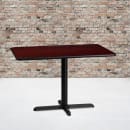 Flash Furniture XU-MAHTB-2442-T2230-GG Rectangular Dining Height Table w/ Mahogany Laminate Top - 42"W x 24"D, Cast Iron Base thumbnail 3
