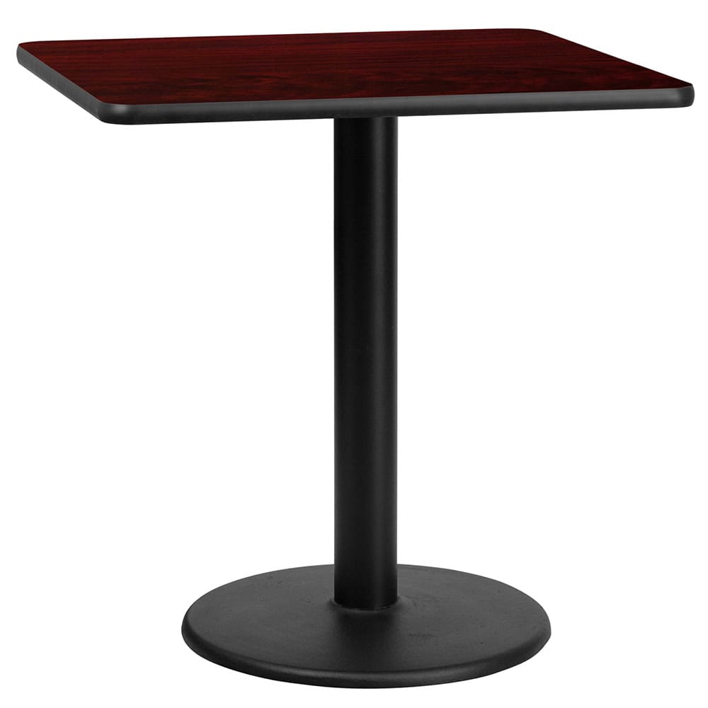 Flash Furniture XU-MAHTB-3030-TR18-GG 30" Square Dining Height Table w/ Mahogany Laminate Top - Cast Iron Base