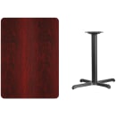 Flash Furniture XU-MAHTB-3042-T2230B-GG Rectangular Bar Height Table w/ Mahogany Laminate Top - 42"W x 30"D x 43 1/8"H, Cast Iron Base thumbnail 2