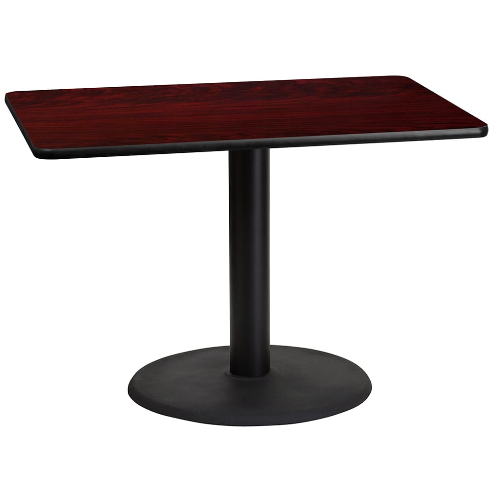 Flash Furniture XU-MAHTB-3042-TR24-GG Rectangular Dining Height Table w/ Mahogany Laminate Top - 42"W x 30"D, Cast Iron Base