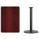 Flash Furniture XU-MAHTB-3042-TR24B-GG Rectangular Bar Height Table w/ Mahogany Laminate Top - 42"W x 30"D x 43 1/8"H, Cast Iron Base thumbnail 2