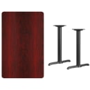 Flash Furniture XU-MAHTB-3048-T0522-GG Rectangular Dining Height Table w/ Mahogany Laminate Top - 48"W x 30"D, Cast Iron Base thumbnail 2