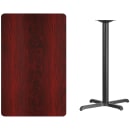 Flash Furniture XU-MAHTB-3048-T2230B-GG Rectangular Bar Height Table w/ Mahogany Laminate Top - 48"W x 30"D x 43 1/8"H, Cast Iron Base thumbnail 2