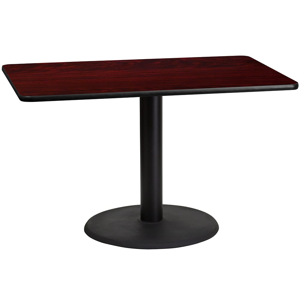 Flash Furniture XU-MAHTB-3048-TR24-GG Rectangular Dining Height Table w/ Mahogany Laminate Top - 48"W x 30"D, Cast Iron Base