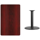 Flash Furniture XU-MAHTB-3048-TR24-GG Rectangular Dining Height Table w/ Mahogany Laminate Top - 48"W x 30"D, Cast Iron Base thumbnail 2