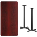 Flash Furniture XU-MAHTB-3060-T2222B-GG Rectangular Bar Height Table w/ Mahogany Laminate Top - 60"W x 30"D x 43 1/8"H, Cast Iron Base thumbnail 2