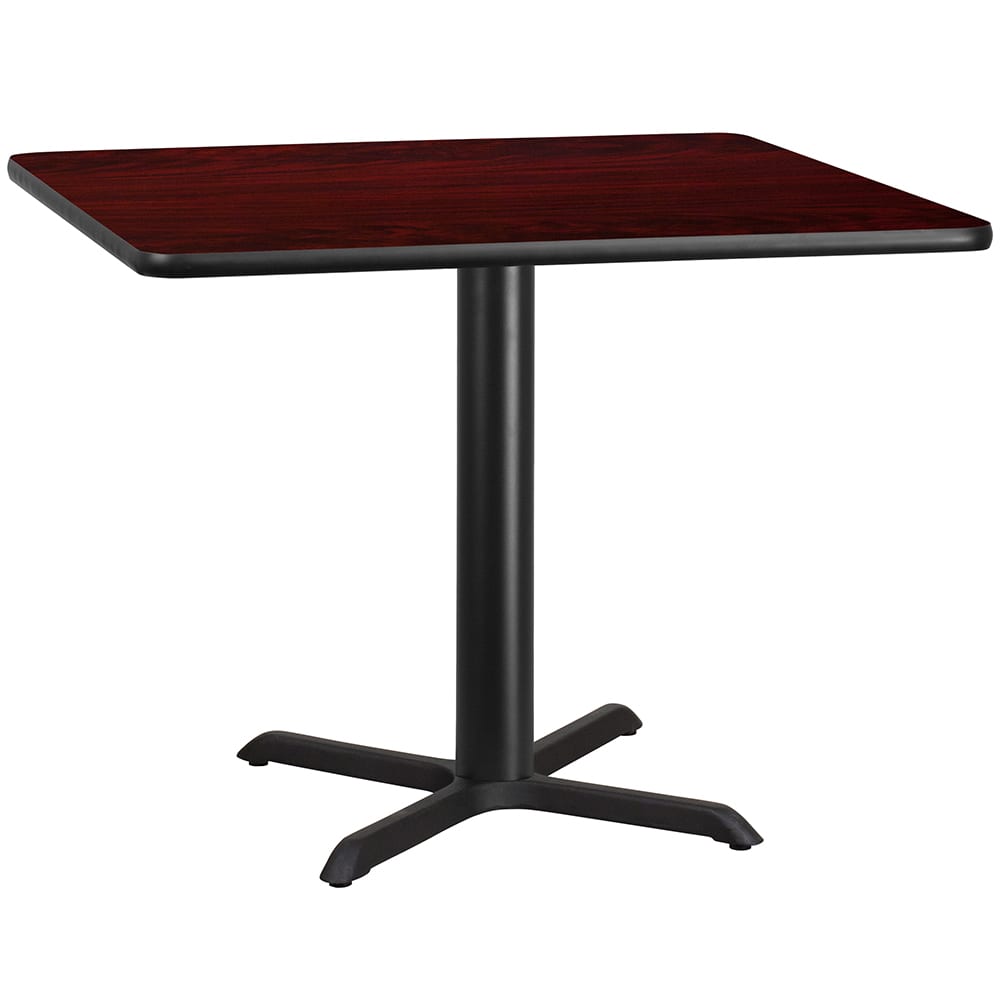 Flash Furniture XU-MAHTB-4242-T3333-GG 42" Square Dining Height Table w/ Mahogany Laminate Top - Cast Iron Base