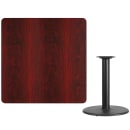 Flash Furniture XU-MAHTB-4242-TR24-GG 42" Square Dining Height Table w/ Mahogany Laminate Top - Cast Iron Base thumbnail 2