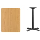 Flash Furniture XU-NATTB-2430-T2222-GG Rectangular Dining Height Table w/ Natural Laminate Top - 30"W x 24"D, Cast Iron Base thumbnail 2