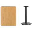 Flash Furniture XU-NATTB-2430-TR18-GG Rectangular Dining Height Table w/ Natural Laminate Top - 30"W x 24"D, Cast Iron Base thumbnail 2