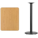 Flash Furniture XU-NATTB-2430-TR18B-GG Rectangular Bar Height Table w/ Natural Laminate Top - 30"W x 24"D x 43 1/8"H, Cast Iron Base thumbnail 2