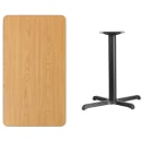 Flash Furniture XU-NATTB-2442-T2230-GG Rectangular Dining Height Table w/ Natural Laminate Top - 42"W x 24"D, Cast Iron Base thumbnail 2