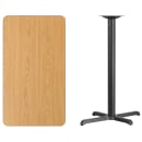 Flash Furniture XU-NATTB-2442-T2230B-GG Rectangular Bar Height Table w/ Natural Laminate Top - 42"W x 24"D x 43 1/8"H, Cast Iron Base thumbnail 2