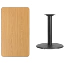 Flash Furniture XU-NATTB-2442-TR24-GG Rectangular Dining Height Table w/ Natural Laminate Top - 42"W x 24"D, Cast Iron Base thumbnail 2