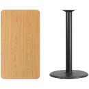 Flash Furniture XU-NATTB-2442-TR24B-GG Rectangular Bar Height Table w/ Natural Laminate Top - 42"W x 24"D x 43 1/8"H, Cast Iron Base thumbnail 2